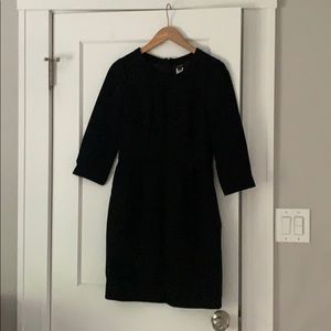 J Crew black shift dress